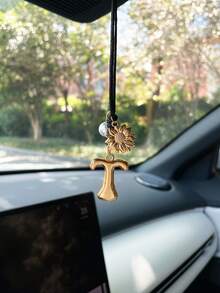 26個英文字母汽車掛飾，鋅合金字母汽車後視鏡裝飾吊飾，向日葵裝飾掛飾，汽車內飾配件，A-Z字母裝飾汽車內飾配件，節日禮物，給家人和朋友的有意義禮物 - 字母 - 查看 45
