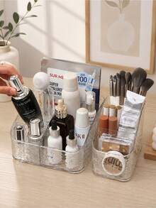 1pc Makeup Storage Box, Lipstick Holder, A Box For Storing Cosmetics, A Container For Organizing Girl's Makeup Brushes, A Container For Storing Hair Accessories, A Compartmentalized Box For Storing Hair Bands, Hair Clips And Hair Bows - Multicolor - View 7