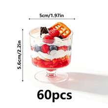 1-100pcs Mini 60ml Dessert Cups (Tasting Cups, Small Size, Slightly Thinner. Please Confirm Before Purchase!) - Perfect For Pudding And Appetizers - Ideal For Weddings, Parties, Events, Christmas, Halloween, Hand Wash Only, Event Tableware, Reusable Cups, Dessert Cups - View 14