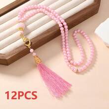1 Untai/12 Untai Tasbih Islami, 99 Butir Manik-Manik Mutiara Imitasi Kaca, Untuk Gelang Doa Muslim dan Pujian Arab, Penghitung Rosario Muslim - MultiWarna - View 19