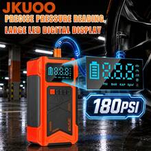 Portable Car Jump Starter, 180PSI Digital Display Tire Inflator, Compatible With Gasoline Engines And Various Engines, LED Flashlight Car Accessories Set, Portable Car Emergency Tool, Includes Various Adapters, A Multi-Functional Product Combining Car Jump Starter And Tire Inflator - Portable Multi-functional Integrated Pump - View 5