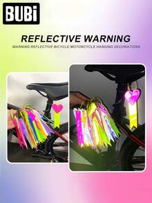 Warning Reflective Strips For Bike Cycling Motorcycle Hanging Decorations Ornament Accessories Pendant Auto Car Keychain Key Chains Streamer Decoration Interior Exterior Gift Stuff - Reflective - View 2