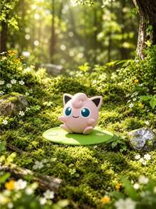 Miniso INISO Pokemon Sleepy Forest Character Ornament With Leaf Base, Random 1 Style Sent For Desk Shelf Display, Birthday Christmas Gift - Style 1 - View 5