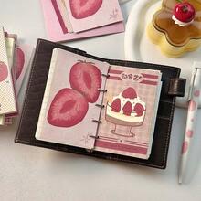 1pc 50 Sheets Waka Original Strawberry Story M5 Sticky Notes Korean Salt Style Ins Caramel Memo Pad Grid Background Random Color - Multicolor - View 1