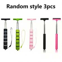 3/2/1pc Retractable Car Rearview Mirror Squeegee, Rearview Mirror Wiper With Telescopic Pole, Portable Window Cleaner, Suitable For Car Interior, Home, Office And More, Multiple Styles Available, Essential Gift For Drivers - A - View 10
