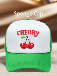 1pc Men 'hat 'CHERRY' Printed Hats For Men Adjustable Design UV Protection Perfect For Outdoor Excursions, Hiking, And Everyday Wear-A Perfect Gift. - Multicolor - View 8