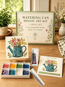 Kit Seni Mosaik DIY untuk Pemula Dewasa, Perlengkapan Kerajinan Mosaik Buatan Tangan Lengkap dengan Penyangga, Proyek Seni Dekorasi Rumah Kreatif, Hadiah Sempurna untuk Pecinta Seni - Beraneka warna - View 11