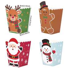 5pcs/20pcs/60pcs Christmas Party Paper Popcorn Boxes, Disposable Paper ...