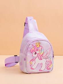 1PC Cute Unicorn Crossbody Bag For Toddlers, Adjustable Comfortable Mini Sling Bag For Girls, Suitable For Daily Outings And Casual Wear, Hot-Selling For Back To School Season - Multicolor - View 9