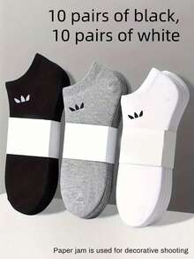Unisex Short Invisible Socks (30/20/15/10/5/1 Pairs), Multi-Color Cartoon Style, Breathable Moisture-Wicking, Soft & Comfortable, All-Season Wear, Suitable For Various Occasions, Random Shipment - Multicolor - View 33