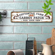 Vintage Easter Metal Sign - Rustic Style 4x16 Inch Wall Decor With Rabbit And Carrot Design, Perfect For Home Kitchen, Cafe, Bakery Or Farmhouse Wall Art, Farmhouse Home Decor (Random Style) - A - View 6