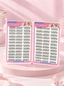 ACE Glue-Free Removable Segmented False Eyelashes, Natural-Looking Upper Lashes, Large Capacity 12 Rows Self-Adhesive Clusters - View 2