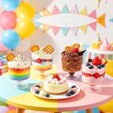 1-100pcs Mini 60ml Dessert Cups (Tasting Cups, Small Size, Slightly Thinner. Please Confirm Before Purchase!) - Perfect For Pudding And Appetizers - Ideal For Weddings, Parties, Events, Christmas, Halloween, Hand Wash Only, Event Tableware, Reusable Cups, Dessert Cups - View 3