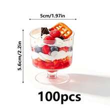 1-100pcs Mini 60ml Dessert Cups (Tasting Cups, Small Size, Slightly Thinner. Please Confirm Before Purchase!) - Perfect For Pudding And Appetizers - Ideal For Weddings, Parties, Events, Christmas, Halloween, Hand Wash Only, Event Tableware, Reusable Cups, Dessert Cups - View 13