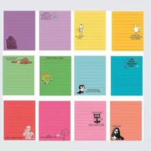 360 Sheets/12 Books Funny Line Sticky Notes, Humorous Cartoon Self-Adhesive Memo Pads, Colorful Office Colleague Gifts, Aesthetic Student Planner Notebook Stationery, School Essential, Halloween, Christmas Gift - one-size - View 7