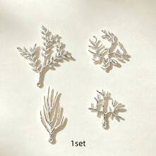 1/5pcs Copper Plated Tree Branch Necklace Pendant Base, DIY Wrap Inlay Natural Stone Crystal Raw Gem Pearl Pendant Base - 4-piece Branch Set - View 11