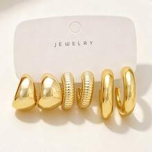 6-18pcs Fashion Earring Set, Stylish & Elegant, Suitable For Daily, Party, And Event Wear, Gift For Her - Multicolor - View 7