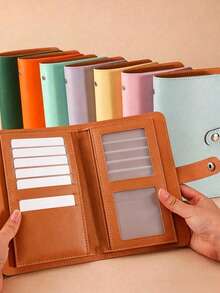 A Cash Storage Notebook That Can Hold 100 Banknotes, With Photos Of Banknotes And Stamps On It, And 1A6 Large Storage Space - Multicolor - View 8