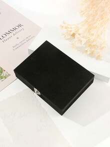 1pc Velvet Flap Design Jewelry Box, Storage Box, Jewelry Box, Jewelry Storage Box, Ring Necklace Storage Box, Wedding Jewelry Box, Suitable As A Gift For Women, Velvet Jewelry Storage Box, Can Organize And Store Necklaces, Earrings, Rings, Bracelets - Multicolor - View 8
