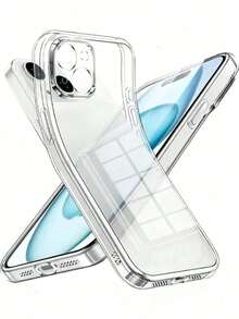 Clear Crystal Protective Case Compatible With Iphone 18 Pro Max 17 17e 16 16e 15 14 13 12 11 Pro Max Mini Plus Air Se3 Se2 8 7 6 Plus, Anti-Yellowing, Camera Protection, Military-Grade Drop Test, Transparent Shockproof Soft Silicone Ultra-Thin Phone Case, Clear - Clear - View 7