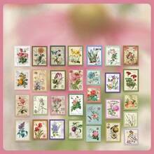 60pcs/Pack Vintage Material Paper Stickers Scrapbook Collage Stickers DIY Scrapbooking Art Collage Planner Decor Diary Stickers Christmas Decor - Stickers - View 13