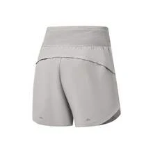 LI-NING 女款快乾反光短褲 AKSW120，高腰防磨跑步與戶外訓練透氣下著 - 地質灰 - 查看 4