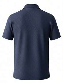 Pro Man Wardrobe Lightweight Breathable Men's Polo Shirt, Suitable For Golf, Formal Wear, And Commuting - Navy Blue - View 5