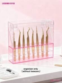 8-Hole Acrylic Tweezers Holder, Suitable For Eyelash Extension Supplies, Nail Salon Use - Multicolor - View 21