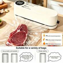 2-In-1 Electric Vacuum Sealing Machine, Portable Air Pump, Suitable For Sealing Food Bags In Home Kitchens, Inflating Beds, Mattresses, Swimming Rings, Inflatable Pads And Toys, As Well As For Outdoor Camping And Kitchen Storage. - Multicolor - View 3