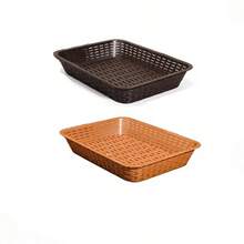 2pcs Multi-Purpose Storage Baskets, Woven-Style Plastic Baskets, Supermarket Display Baskets, Bathroom Clutter Storage Baskets, Jewelry Storage Baskets, Shower Caddy Storage Baskets - Multicolor - View 6