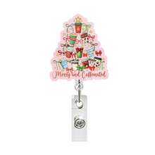 1 cái dây đeo thẻ xoay co rút Noel với thiết kế acrylic cây cà phê & người bánh gừng, quà tặng giá đỡ thẻ ID ngày lễ - Nhiều màu - Xem 15