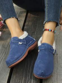 2026 New Women's Ballet Flat Shoes, Spring Square Toe Flat Shoes, Breathable Beach - Blue - View 3