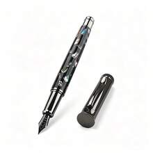 Shell Inlaid Fountain Pen Luxury Metal Silver Nib Writing Pen Vintage Business Office Signature Gift Pen For Men Women - 1308 - View 12