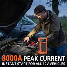 Portable Car Jump Starter, 180PSI Digital Display Tire Inflator, Compatible With Gasoline Engines And Various Engines, LED Flashlight Car Accessories Set, Portable Car Emergency Tool, Includes Various Adapters, A Multi-Functional Product Combining Car Jump Starter And Tire Inflator - Portable Multi-functional Integrated Pump - View 4