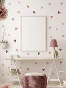 3pcs PVC Wall Stickers, Modern Heart Pattern Home Decor Wall Decals, Stickers, Wall Decals, Home Decor Supplies, Spring Decoration Refresh Home, Decorative Stickers Gift Birthday Graduation - Multi-color - View 2