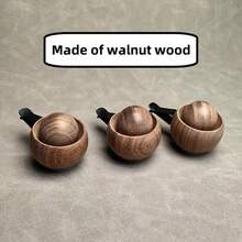 Original Handmade Car Air Vent Diffuser Small Round Egg-Shaped Wooden Diffuser Natural Black Walnut Color Car Air Vent Diffuser Car Interior Fragrance Essential Oil Diffuser Wood, Fragrance-Free - one-size - View 7