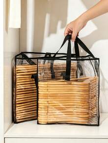 XD Large Capacity Clothes Hanging Storage Bag, Triangular Storage Bag, Space-Saving Bathroom Organizer, Neat Storage Basket, Large Capacity Foldable Zipper Travel Storage Bag, Closet Storage Bag - Multicolor - View 4