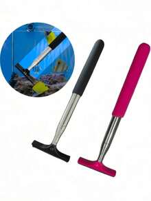 Fish Tank Cleaning Brush With Extended Handle, Soft Brush Head For Algae Removal, Lightweight And Durable Aquarium Glass Cleaner, Aquarium Accessories, Fish Tank Decorations, Artificial Plants, Aquarium Landscape Decorations - Straight Head - View 4