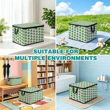 Thickened Storage Bag, Foldable Clothes And Bedding Storage Bag, Dormitory Essential, Suitable For Blankets, Bedding, Wardrobe, Underbed And Dorm Storage, Ideal For Moving, Laundry And Space-Saving Room Organization, Christmas Style Premium Digital Print Pattern - Multi-color - View 6