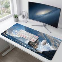 Ocean Wave Sailing Ship Gaming Mouse Pad, Non-Slip Rubber Desk Mat, Smooth Surface Suitable For Computer Laptop Office Home, Ocean Abstract Decor, Back To School Supplies - A - View 5