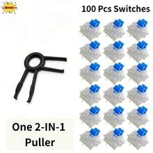 Mechanical Keyboard Switch Set, Includes 2-In-1 Keycap & Switch Puller, Blue/Brown/Black/Red Switches, Linear Tactile Switches, Suitable For DIY Mechanical Keyboard Modification, Repair Or 3D Printed Fidget Clicker - View 17