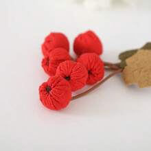 Handmade Fabric Cherry Curtain Tieback Rope, Cute Fruit Shape Window Curtain Holdback, Decorative Curtain Tie For Bedroom, Living Room, Farmhouse Home Window Decoration - Hawthorn Flower Lace-up - View 5