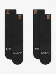 Nike New Unisex Breathable Moisture-Wicking Sports Socks 2 Pairs SK0118-010 - SK0118-010 - View 3