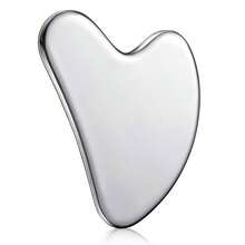 Stainless Steel Gua Sha Facial Tool, Metal Facial And Body Gua Sha Tool, Facial Massage Tool, Suitable For Face, Neck, Body Massage Skincare Scraping Board, Jawline Shaping And Muscle Relaxation - Massage Gua Sha - View 9