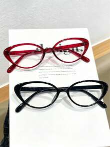 1 Pair/2 Pairs/3 Pairs Women's Fashion Glasses Leopard Print, Cat Eye Shape - Multicolor - View 15