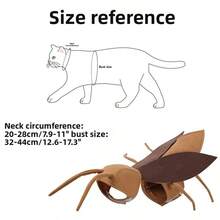1pc Pet Costume Funny Dog Cockroach Outfit Cute Cat Cockroach Dress Up Clothing - Multicolor - View 4