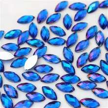 260 Rhinestone Akrilik AB Mengkilap, Ukuran 0,23 x 0,47 Inci, Bagian Belakang Datar, Cocok untuk Berbagai Proyek Pembuatan Perhiasan, Seni Kuku dan Kostum Pernikahan, Perlengkapan Scrapbook, Kerajinan Tangan - warna - View 9