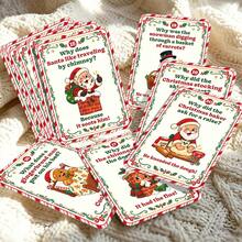 21Pcs Christmas Joke Cards, 2.5*3.5inch Hilarious Q & A Cards With Fun Christmas Puns, Perfect Christmas Lunch Box Notes, Advent Calendar Fillers, Christmas Party Game Props, Gift Bag Inserts And Family Holiday Interactive Activities - A - View 6