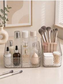 1pc Makeup Storage Box, Lipstick Holder, A Box For Storing Cosmetics, A Container For Organizing Girl's Makeup Brushes, A Container For Storing Hair Accessories, A Compartmentalized Box For Storing Hair Bands, Hair Clips And Hair Bows - Multicolor - View 9