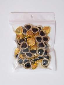 20/35/60/95pcs/Bag Mixed Color, Solid Color Heart-Shaped Rhinestone Decor With Gold Base, Suitable For Phone Cases, Bags, Shoes, Clothing Accessories And Jewelry Making DIY Crafts, Multiple Colors Available - Heart-shaped Diamond - View 40